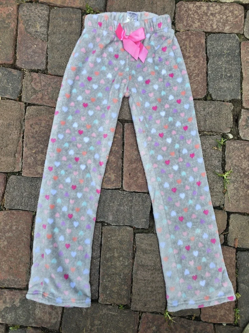 Sleep On It Girls Plush Pajama Bottoms 4 Pair Bundle Soft Cozy Jammies Warm